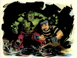 The Hulk vs The Goon Comic Art